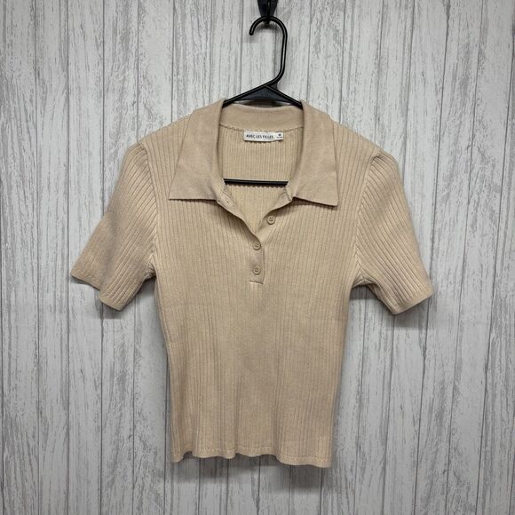 Avec Les Filles Tops - Womens Size M Avec Les Filles Knit Polo Top EUC